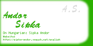 andor sipka business card